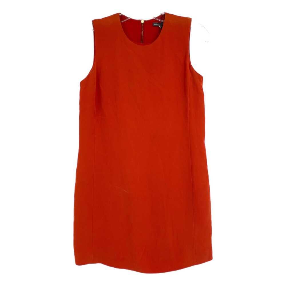 Vince Orange Sleeveless Silk Mini Dress | Size 2